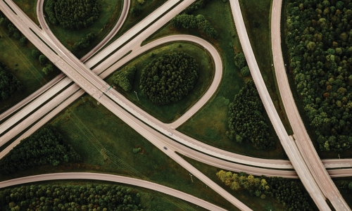 Autobahn Ansicht von oben