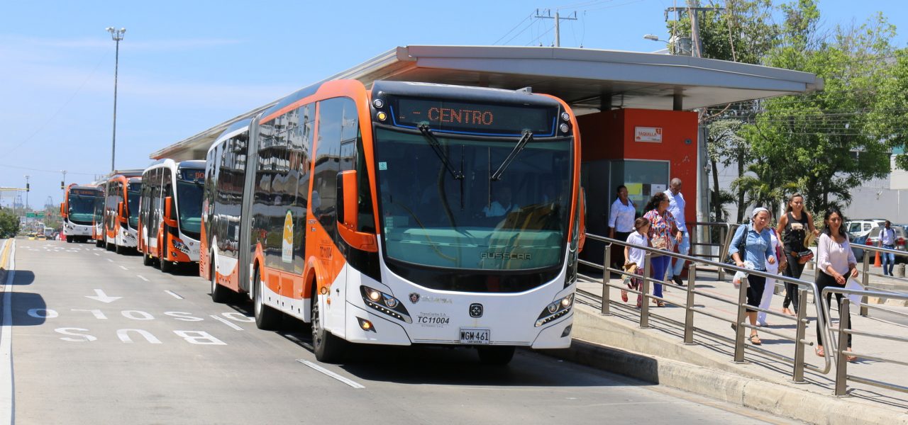 Gas bus, BRT, transcaribe 