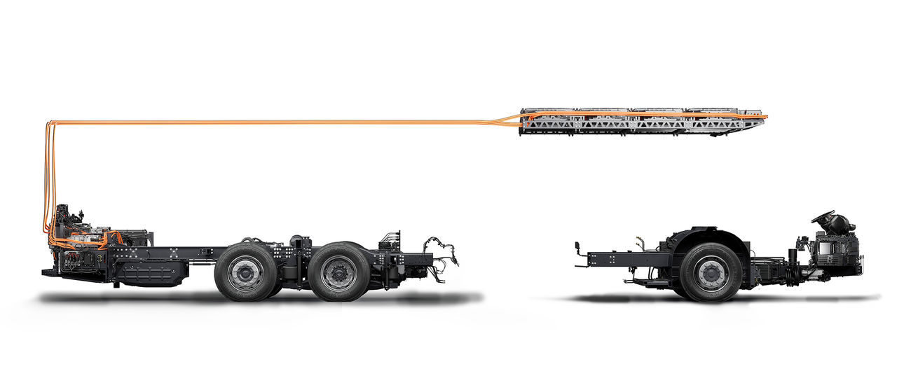 Chasis de BEV desde el lado