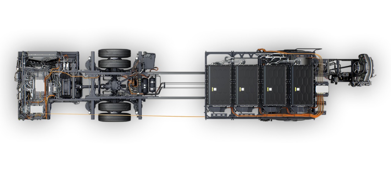 Chasis de BEV desde arriba