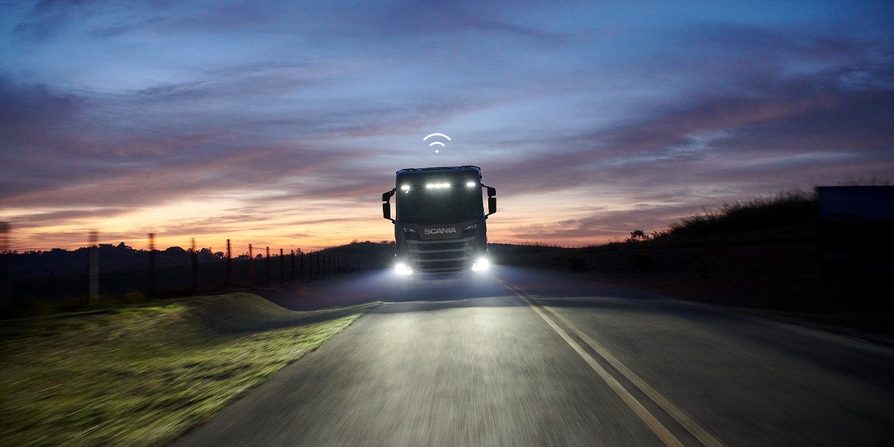 Camion Scania connecté