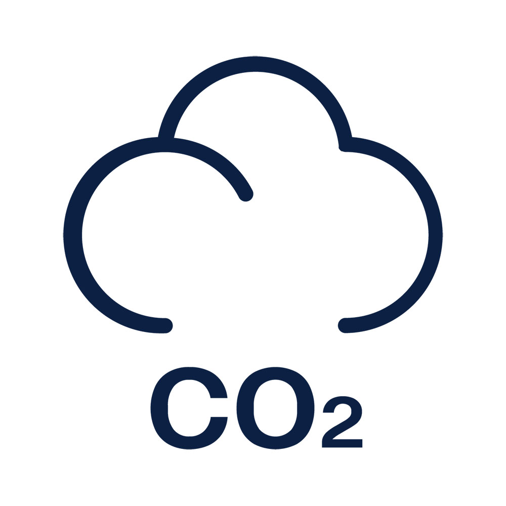 Icon for save tons in CO2 emissions