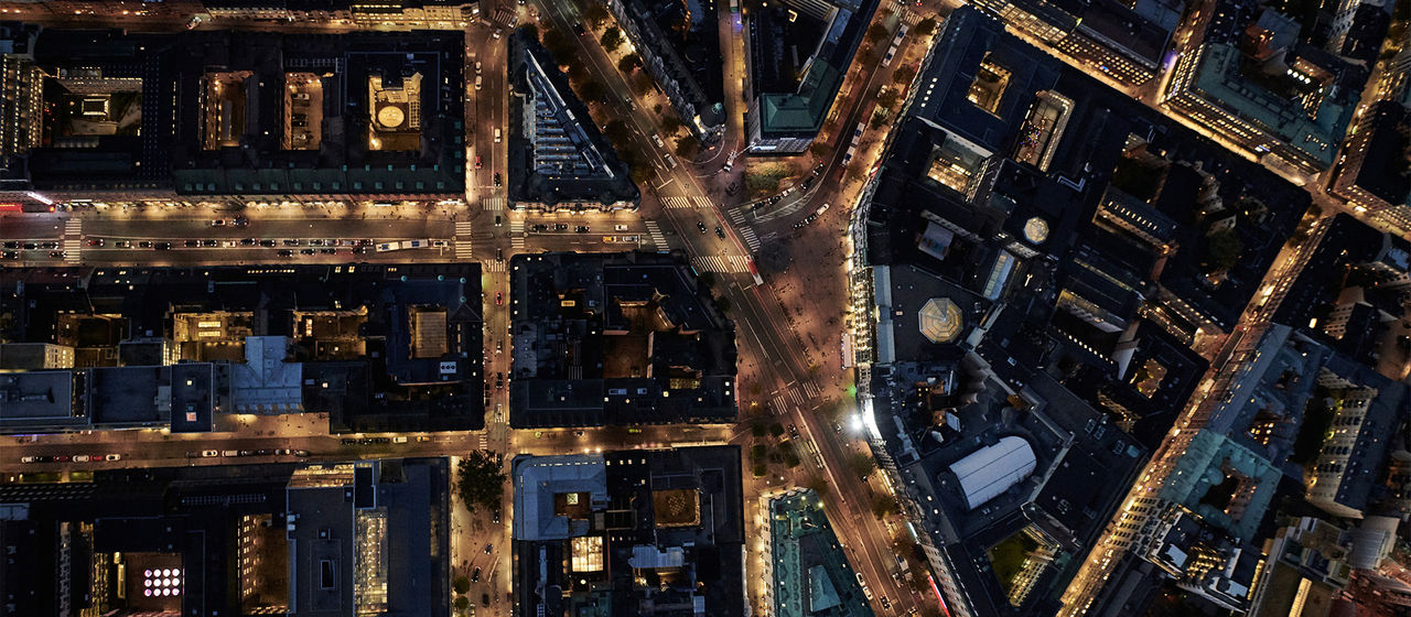 Aerial view of city
