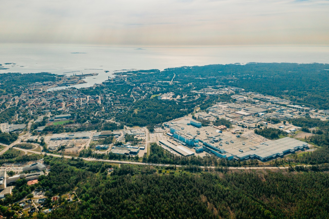 Flygbild över Scania Oskarshamn