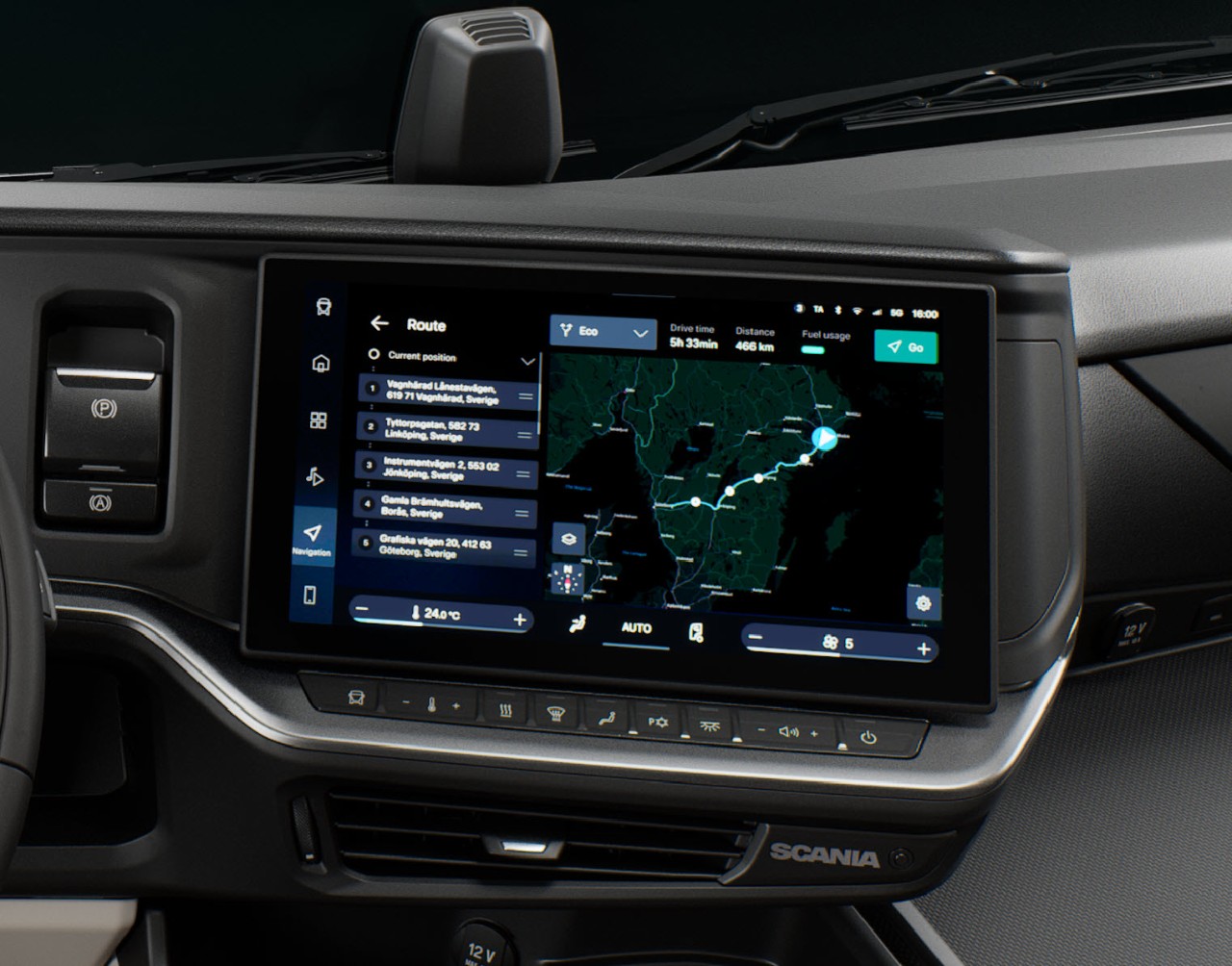 Aplicação Navigation para camiões Scania