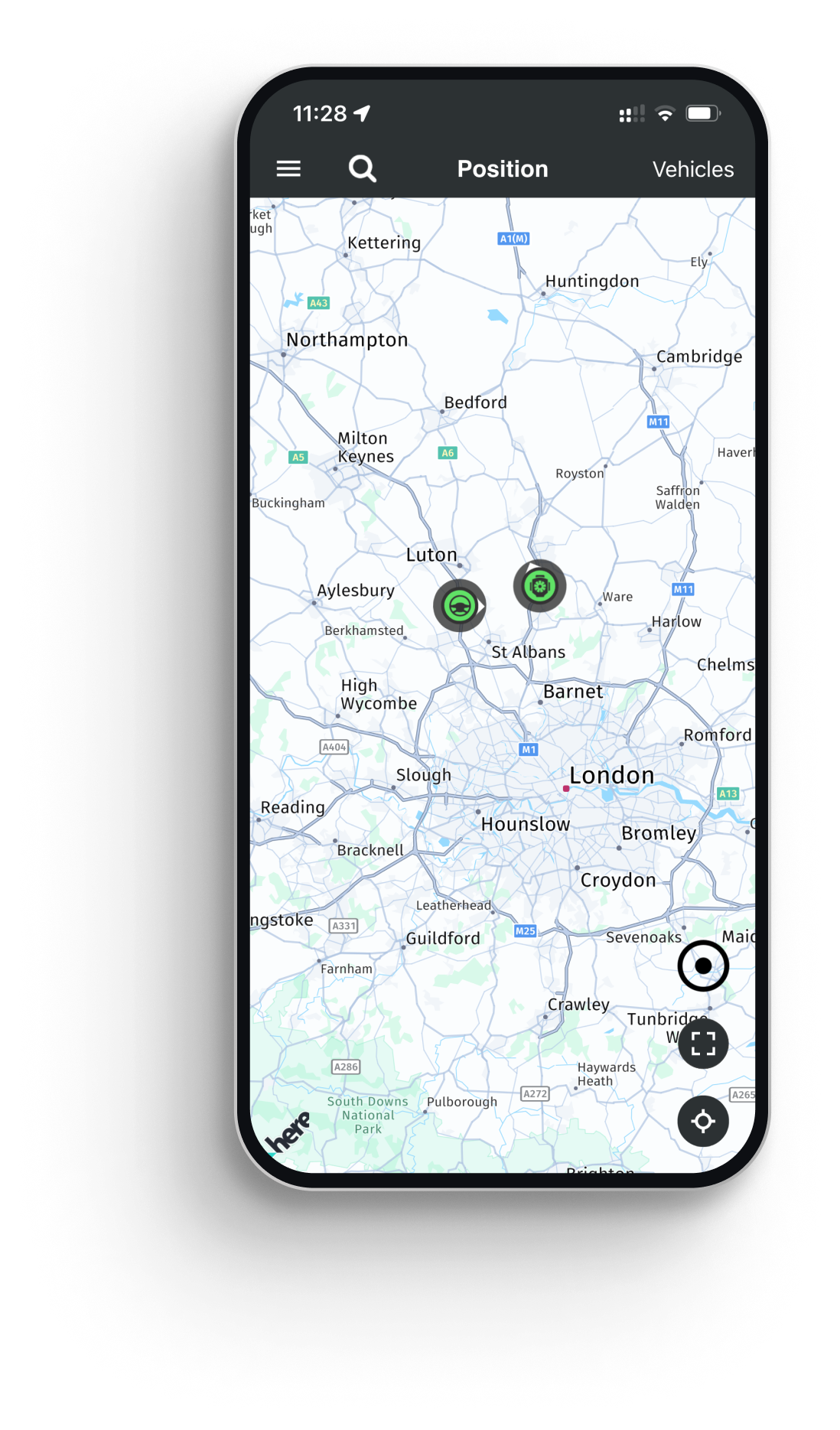 Položaj vozil v voznem parku