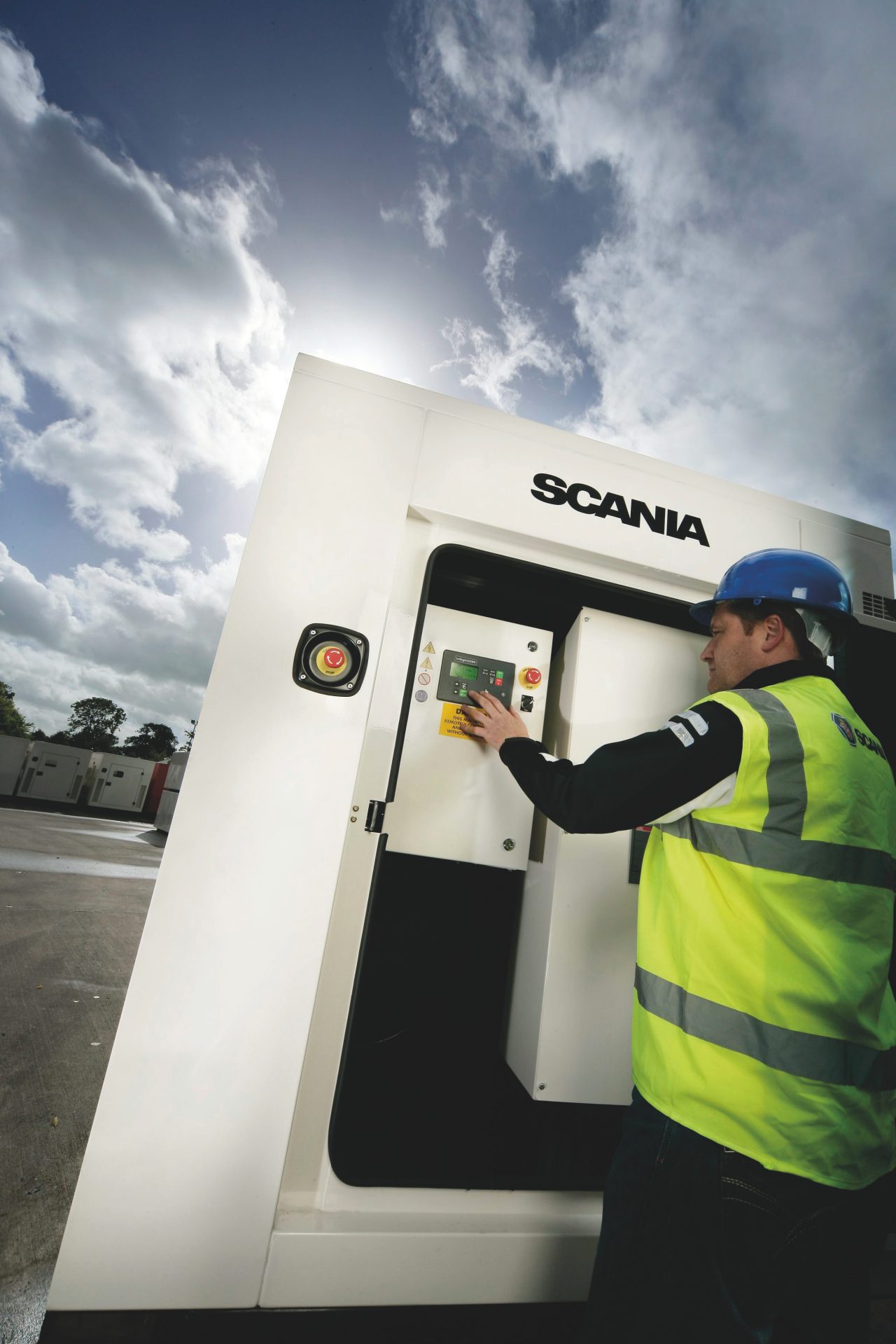 Scania technician working on a machine
