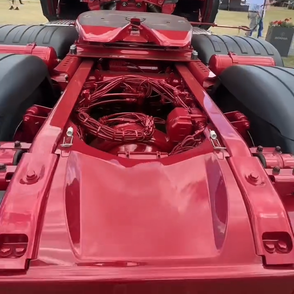 Chassis Painting in Ruby Red