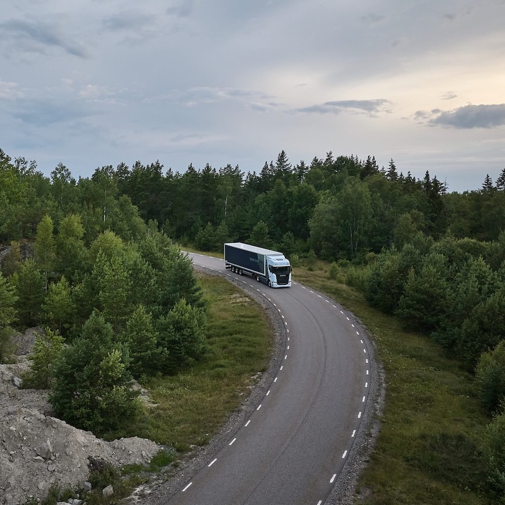 Scania truck on a road