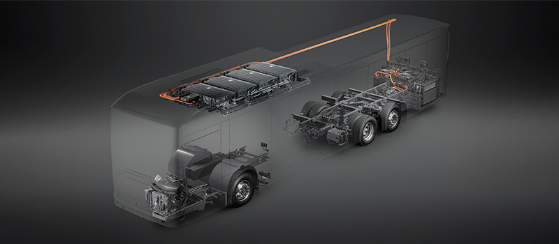 Three axle bus chassi